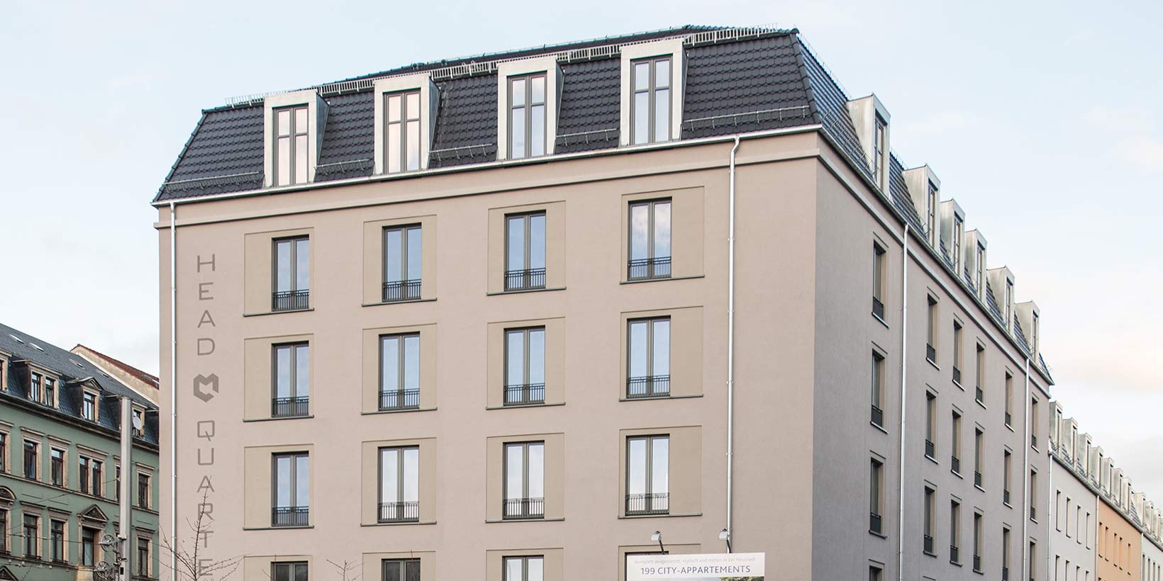 Fotografie der Studentenunterkunft in der Holzhofstraße in Dresden 